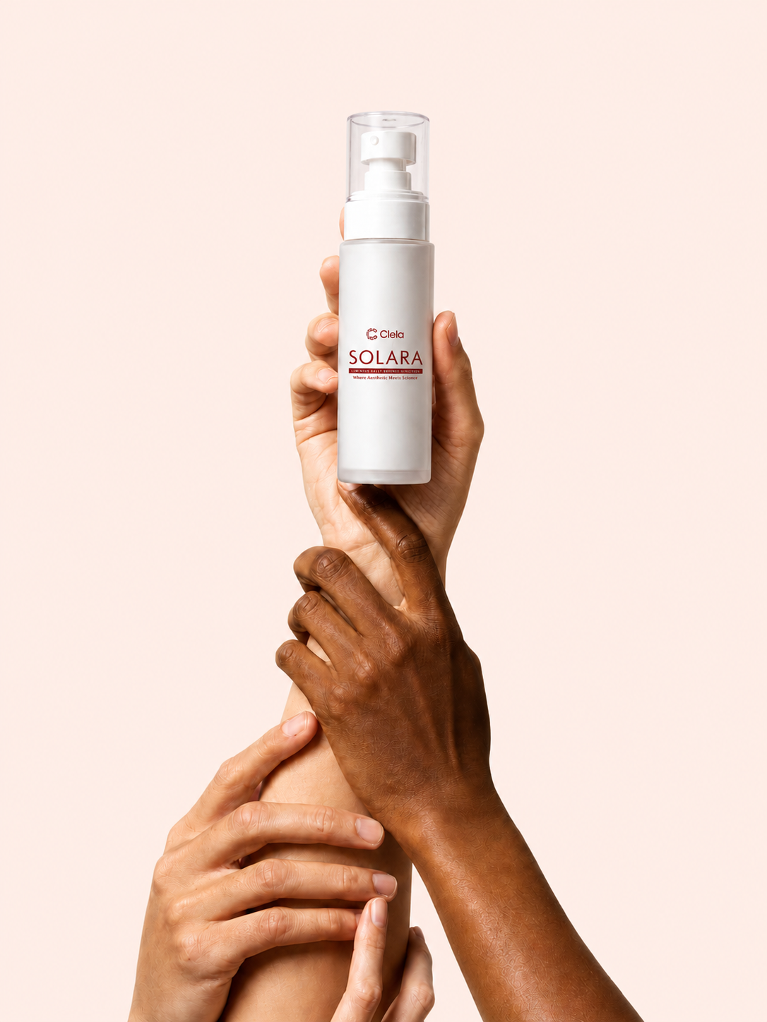 Hands holding Solara sunscreen